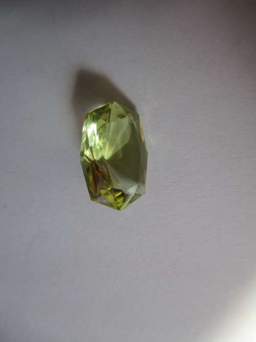 14.00 x 10.00 fancy cut Lemon Quartz  5.08 ct