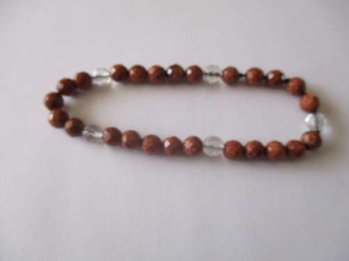 Genuine Crystal and  Sandstone Bracelet