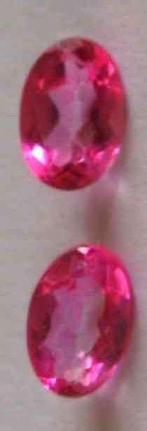 1 lot, 2 pieces of  5.90 x 4.10 mm  Oval cut Pink Quartz  T. W. 1.02cts