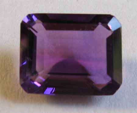10.00 x 8.00 mm Emerald -faceted cut  Amethyst 3.19  cts.