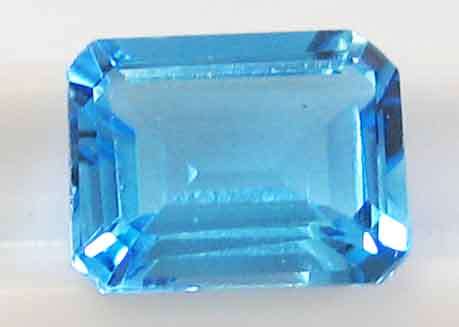 9.00 x 7.00 mm , EMERALD CUT, BLUE TOPAZ  2.81 CT.