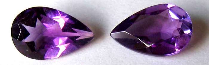 2pieces of   9.00 x 6.00 mm Pear cut Amethyst s, T. W. 1.96 cts.price/ piece