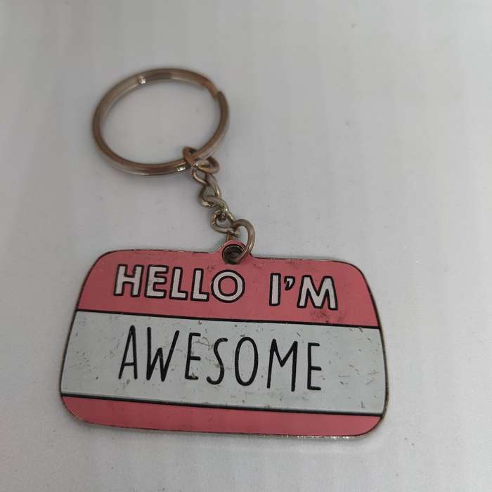 Hello, I'm awesome keychain
