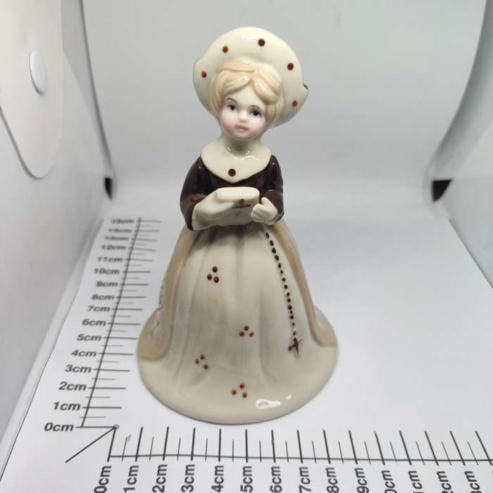 Vintage ceramic bell - victorian nun with bible