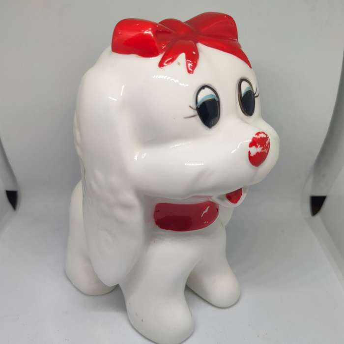 Very cute vintage doggy planter