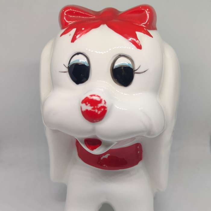 Very cute vintage doggy planter