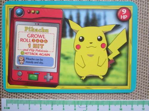 LARGE DOUBLE SIDED POKEMON TRADING CARD- PIKACHU