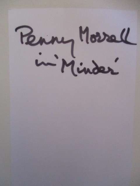 AUTOGRAPHED SIGNED - PENNY MORRELL MINDER POST CARD SIZE