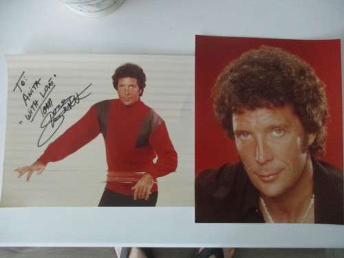 AUTOGRAPHED SIGNED - SIR TOM JONES AND  FREE PHOTO BOTH A4 SIZE