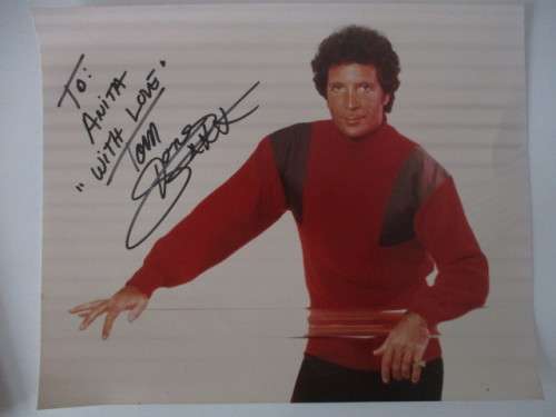 AUTOGRAPHED SIGNED - SIR TOM JONES AND  FREE PHOTO BOTH A4 SIZE