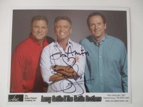 AUTOGRAPHED SIGNED THE GATLIN BROTHERS CONTRY BAND A4