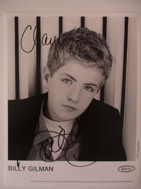 AUTOGRAPHED SIGNED - BILLY GILMAN COUNTRY SINGER A4 SIZE