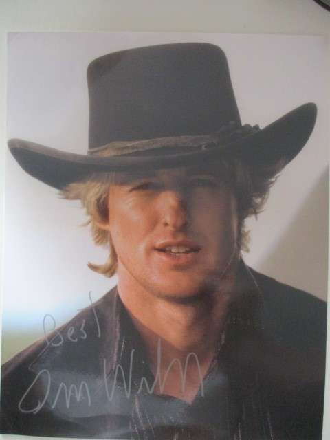 PRINTED AUTOGRAPH OWEN WILSON  A4 SIZE