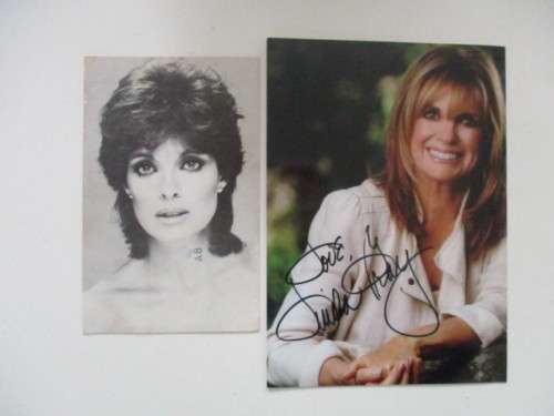 PRINTED AUTOGRAPHS OF LINDA GRAY - SUE ELLEN - DALLAS