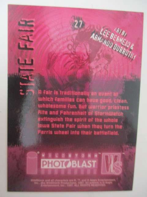 PHOTOBLAST WILDSTORM  TRADING CARDS - STATE FAIR NO. 27