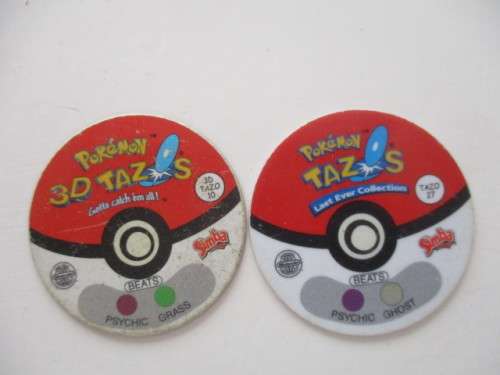 POKEMON 6 TAZOS AND 1 3D TAZO - 7 PIECES