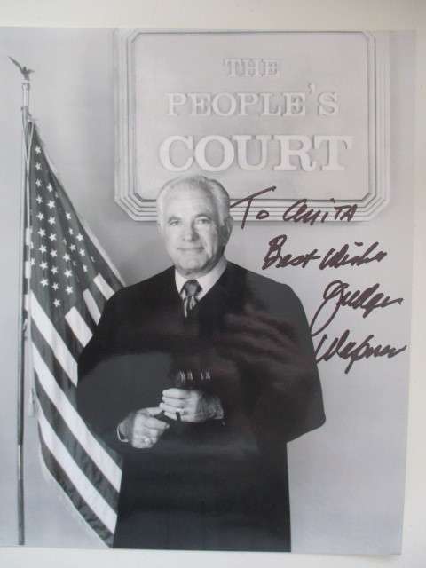 AUTOGRAPHED / SIGNED - JUDGE WILLEM WEPENER  A4 SIZE