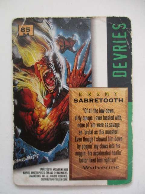 MARVEL TRADING CARDS   - MARVEL MASTERPIECES  - SABRETOOTH