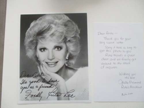 AUTOGRAPHED / SIGNED - RUTA LEE A4 SIZE SEVEN BRIDES FOR 7 BROTHERS