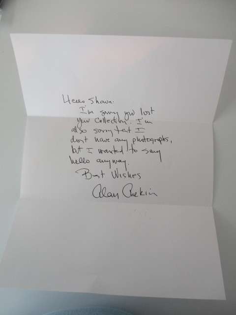AUTOGRAPHED / SIGNED - ALAN ARKIN - LETTER HANDWRITTEN