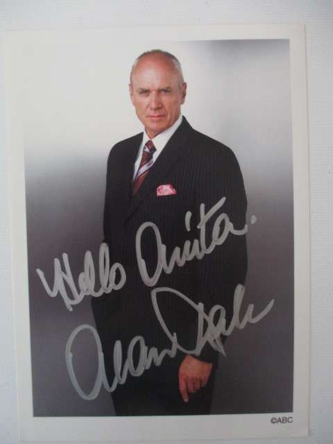 AUTOGRAPHED / SIGNED - ALAN DALE  - STAR TRK AND LOST   12 1/2 CM X  18 CM