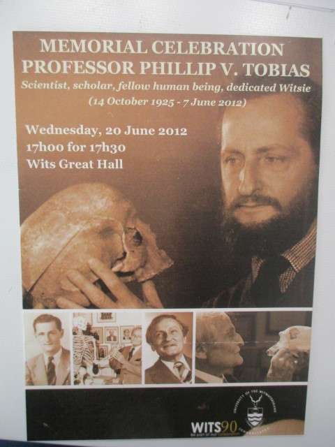 AUTOGRAPHED / SIGNED - PROFESSOR EMERTIUS PHILLIP VALLENTINE TOBIAS 1925-2012 SEE MORE