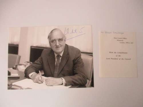 AUTOGRAPHED / SIGNED - LORD MANCE JONATHAN  UK POLITICIAN