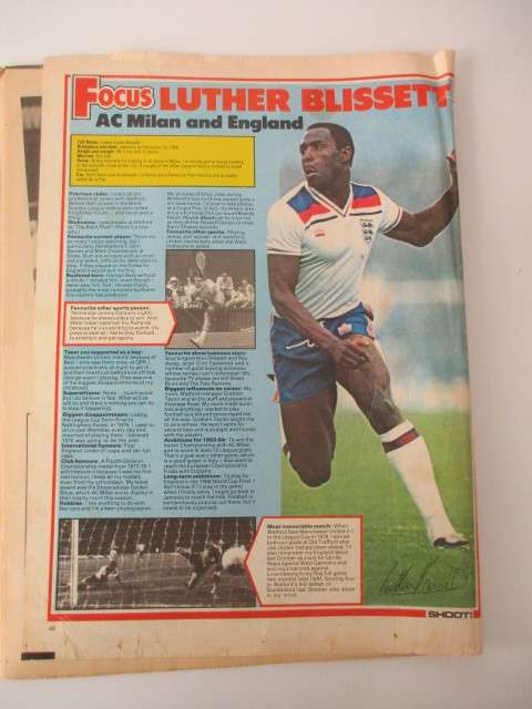 SHOOT MAGAZINE 1983 - SOCCER MAGAZINE