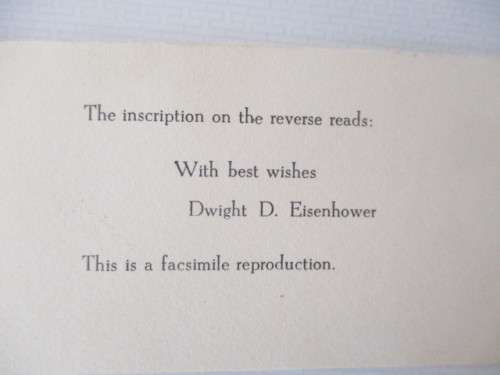 PRINTED AUTOGRAPH - DWIGHT D. EISENHOWER CARD
