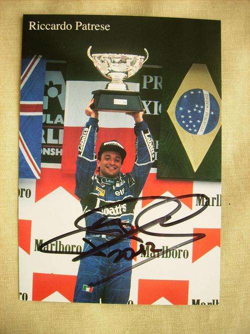 Autograph Riccardo Patrese Original signed