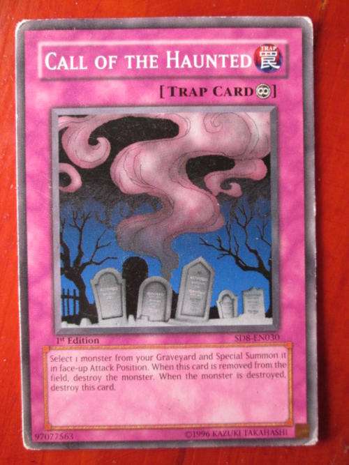 Yu-Gi-Oh played card Call of the Haunted enquire about postage