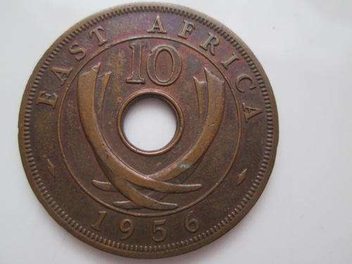 EAST AFRICA 1956 10C GREAT DETAIL