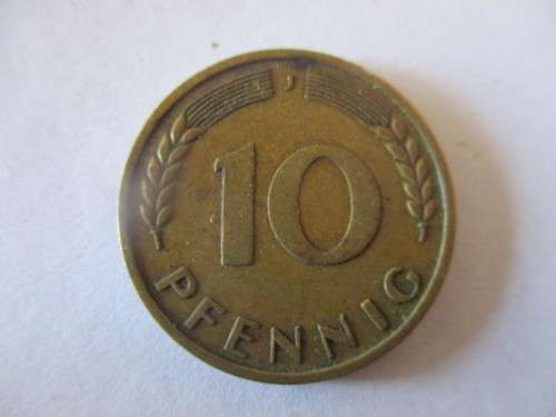 GERMANY - 10 PFENNIG 1966 COIN LOVELY DETAIL