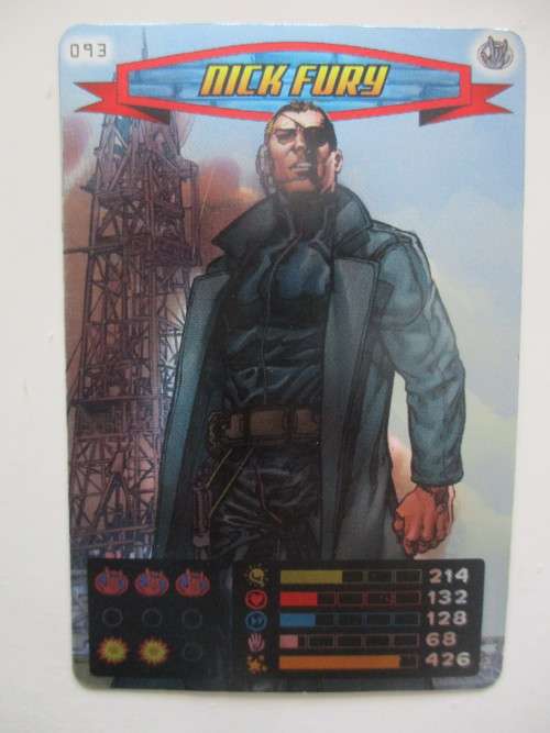 DC MARVEL TRADING CARDS - SPIDER-MAN / HEROES and VILLIANS  - NO. 93  NICK FURY FOIL CARD