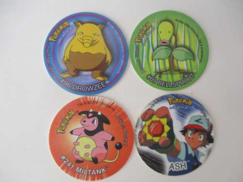 POKEMON LOT OF 4 DIFFERENT TAZOS
