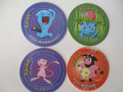 POKEMON LOT OF 4 DIFFERENT TAZOS