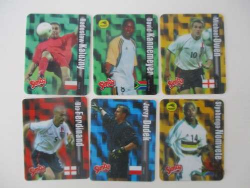 SIMBA SOCCER ICONS WORLD SOCCER TAZOS 6 PIECES