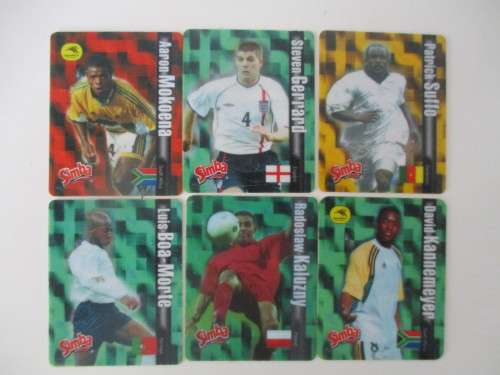 SIMBA SOCCER ICONS WORLD SOCCER TAZOS 6 PIECES
