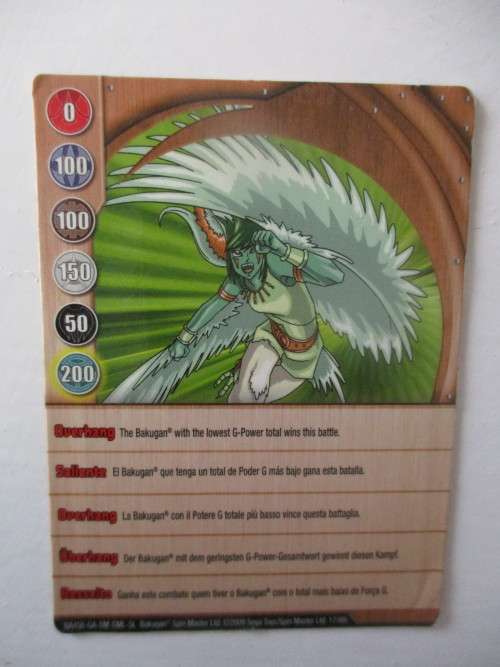 VINTAGE METAL BAKUGAN TRADING CARD - OVERHANG  - 2009