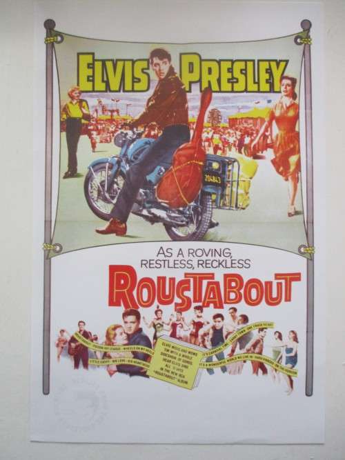 MINI ELVIS POSTER AND 3 COLLECTOR REPLICA ITEMS FROM ELVIS AND MAGAZINE