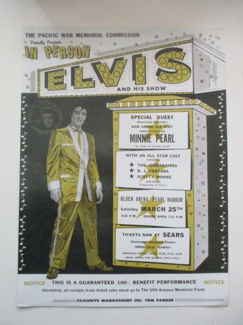 MINI ELVIS POSTER AND 3 COLLECTOR REPLICA ITEMS AND MAGZINE SEE BELOW