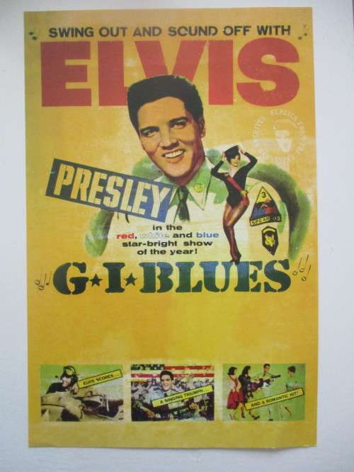 MINI ELVIS POSTER AND 3 COLLECTOR REPLICA DOCUMENTS FROM ELVIS AND MAGAZINE