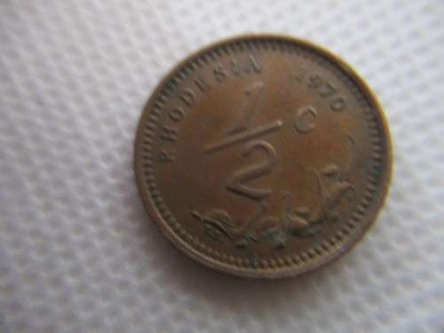 RHODESIA -  1/2 c COIN   - 1970