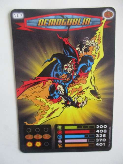 MARVEL TRADING CARDS - SPIDER-MAN / HEROES and VILLIANS  - NO. 165 DEMOGOBLIN