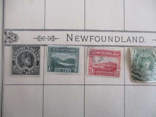 NEWFOUNDLAND LOT OF 4 OLD MOUNTED STAMPS