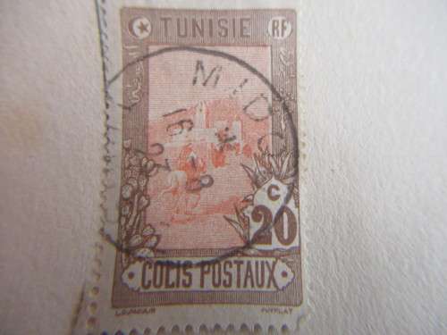 TUNISIA - 2 MOUNTED USED STAMPS