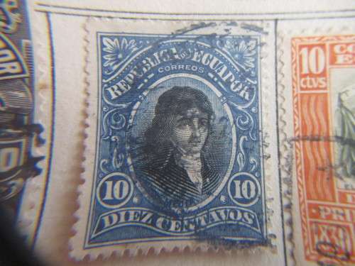 ECUADOR / FALKLAND ISLANDS USED AND  1 UNUSED STAMP MOUNTED