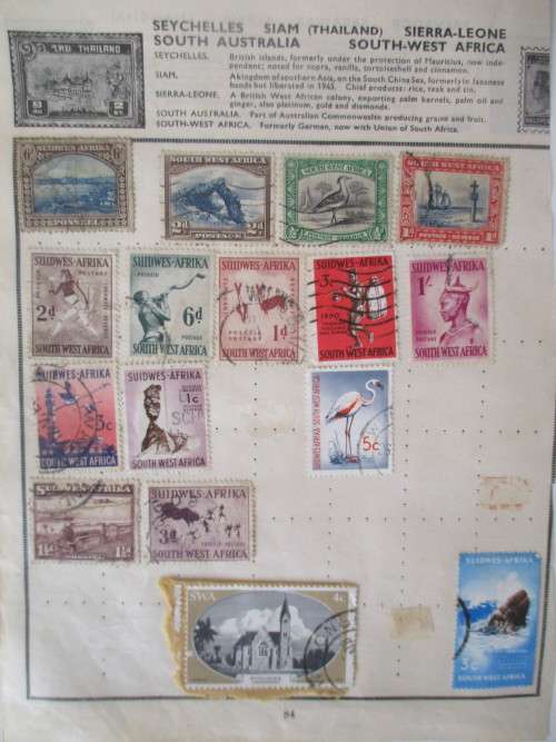 NAMIBIA / SOUTH WEST AFRICA - LOT OF USED MOUNTED STAMPS