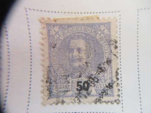 PORTUGAL KING CARLOS I 1898 2 MOUNTED USED STAMPS