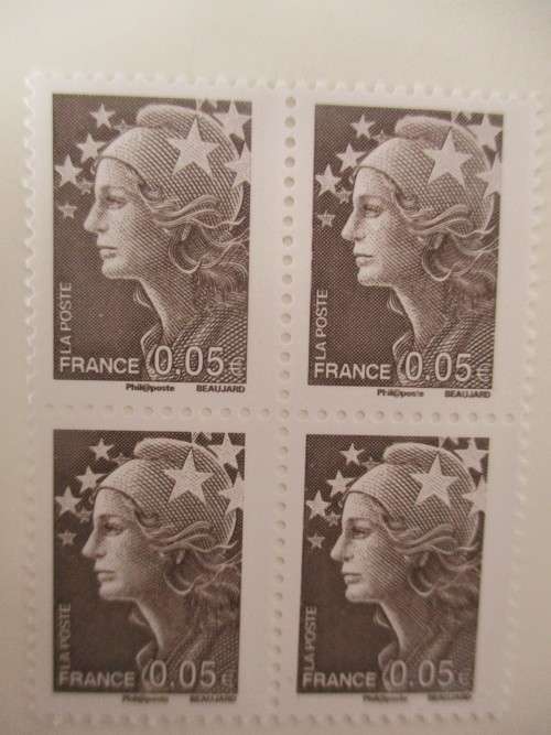 FRANCE MARIANNE DE BEAUJARD 2008 - MINT STAMPS BLOCK OF 4